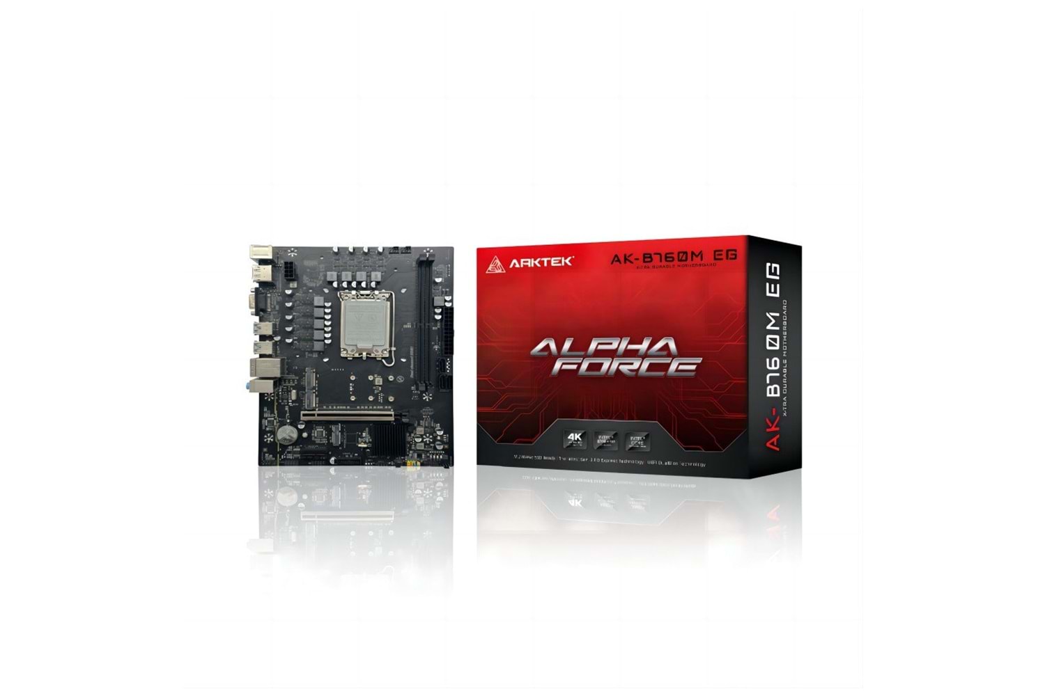 ARKTEK ALPHA FORCE, AK-B760M EG, 2xDDR5, 2x M.2, D-SUB, HDMI, DP, 12-13.14.Nesil, LGA1700 Soket, Anakart