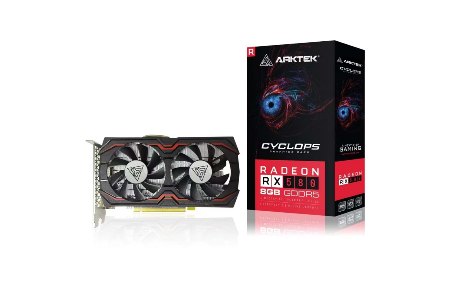 ARKTEK CYCLOPS, AKR580D5S8GH1, RX580, 8Gb, GDDR5, 256BIT, 1xDVI, 1xHDMI, 1xDP GAMING Ekran Kartı