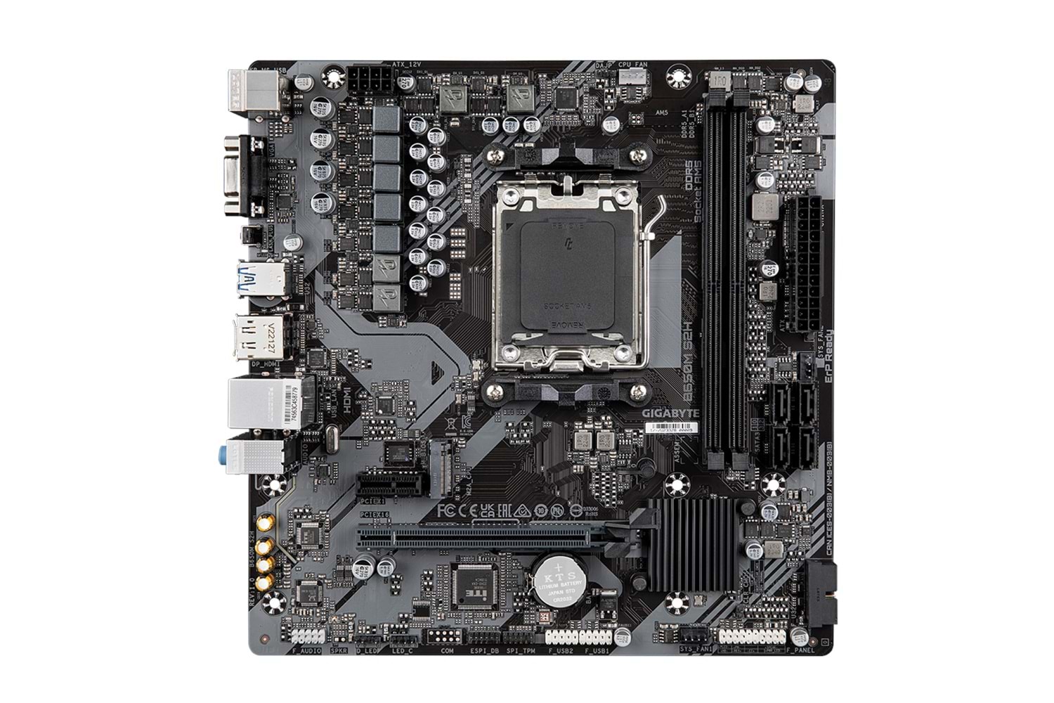 GIGABYTE B650M S2H, rev.1.0, 2xDDR5, M.2, DP, HDMI, VGA, AM5 Soket GAMING Anakart
