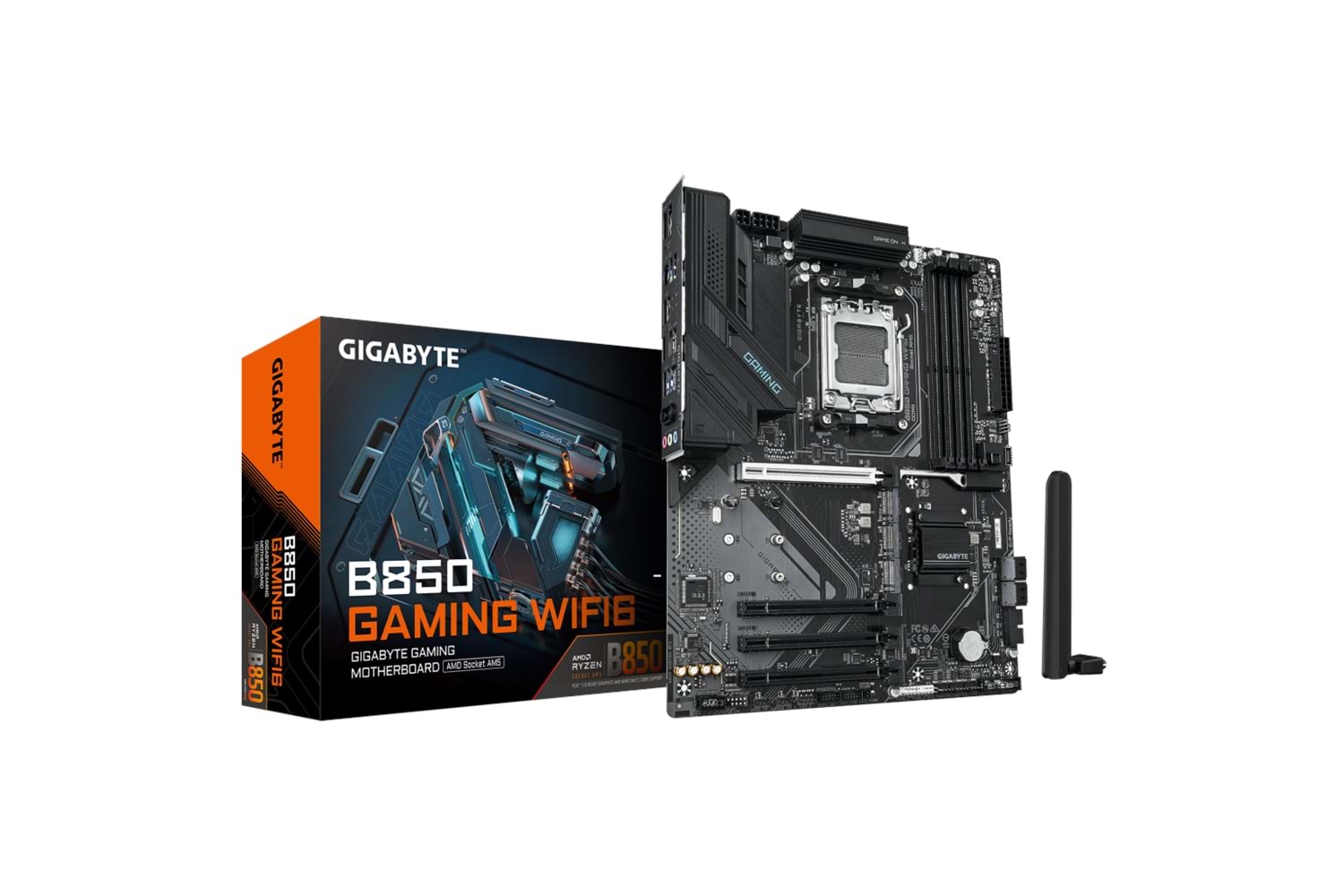 GIGABYTE B850 GAMING WIFI6, 4xDDR5, 3xM.2, DP, HDMI, Type-C, Wi-Fi6E, Bluetooth 5.3, AM5 Soket GAMING Anakart