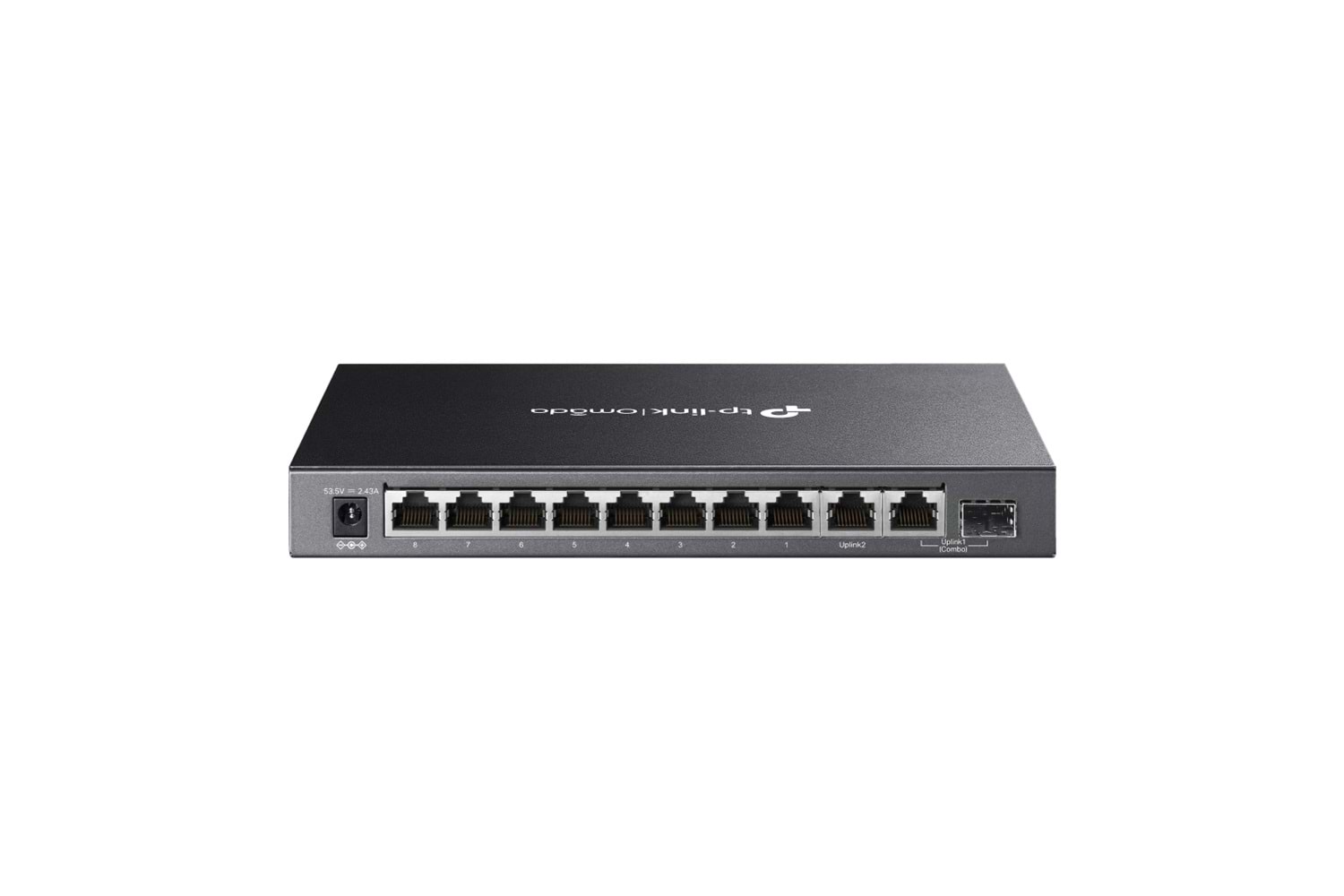 OMADA DS110GMP, 10 Port Gigabit, 8 Port Gigabit PoE+, 123W, 1 Port Combo Gigabit SFP, Yönetilemez, Metal Kasa Masaüstü Sessiz Switch