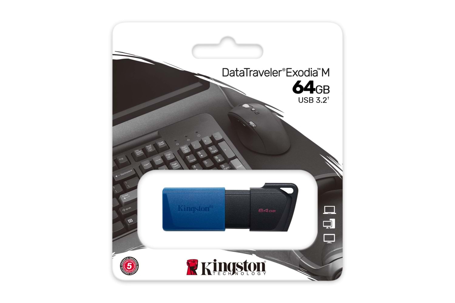 KINGSTON DTXM/64GB USB 3.2 Data Traveler Exodia M Flash Disk (Siyah-Mavi)