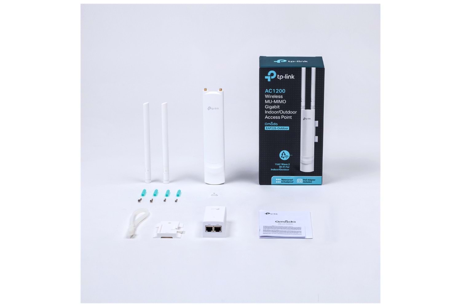 OMADA EAP225 Outdoor, 1Port Gigabit PoE, 1200Mbps, Dual Band, Aktif Poe, Indoor/Outdoor Access Point