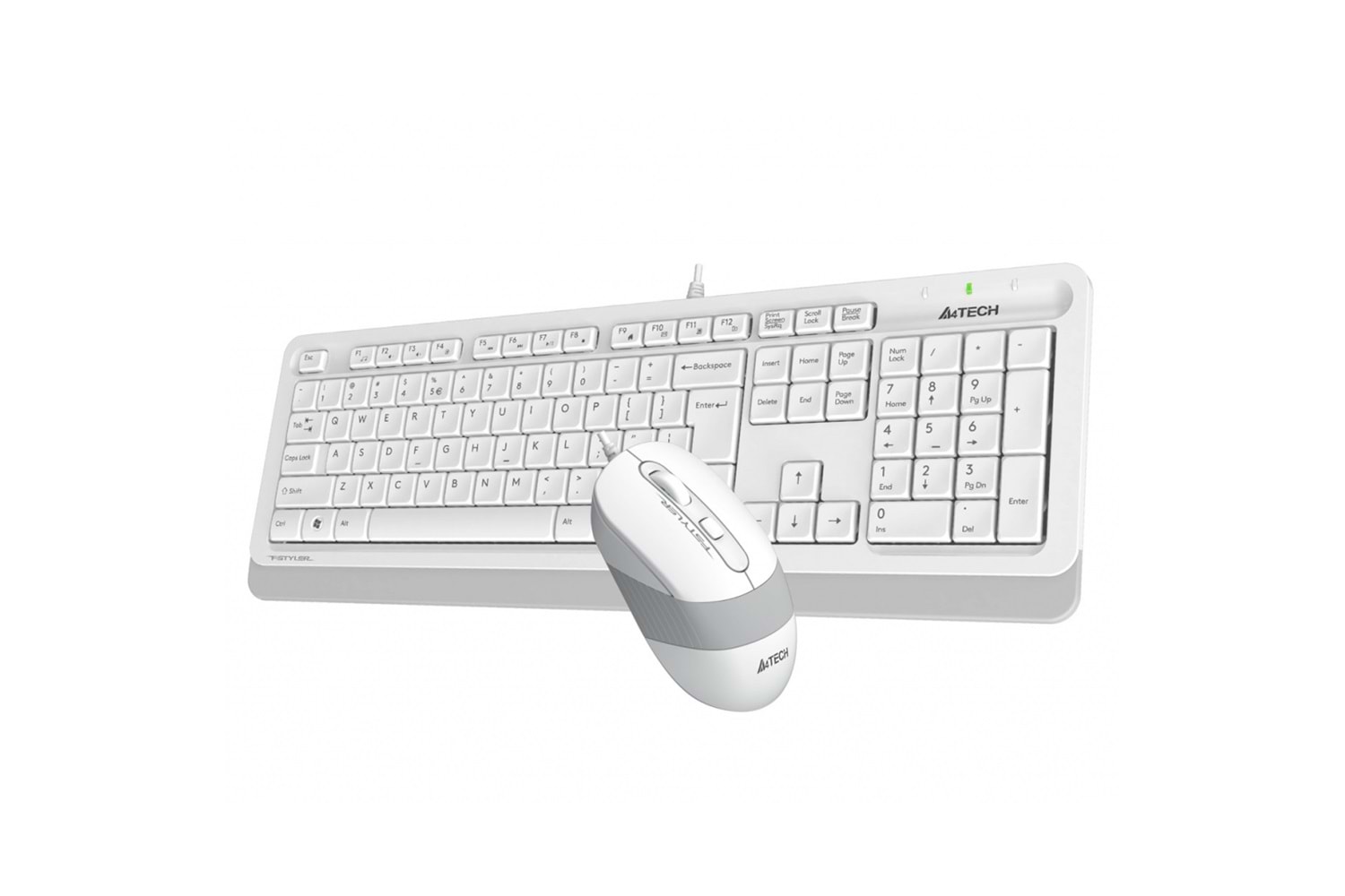 A4 TECH F1010 Beyaz FSTYLER USB Kablolu Türkçe M.Medya Klavye Mouse Set