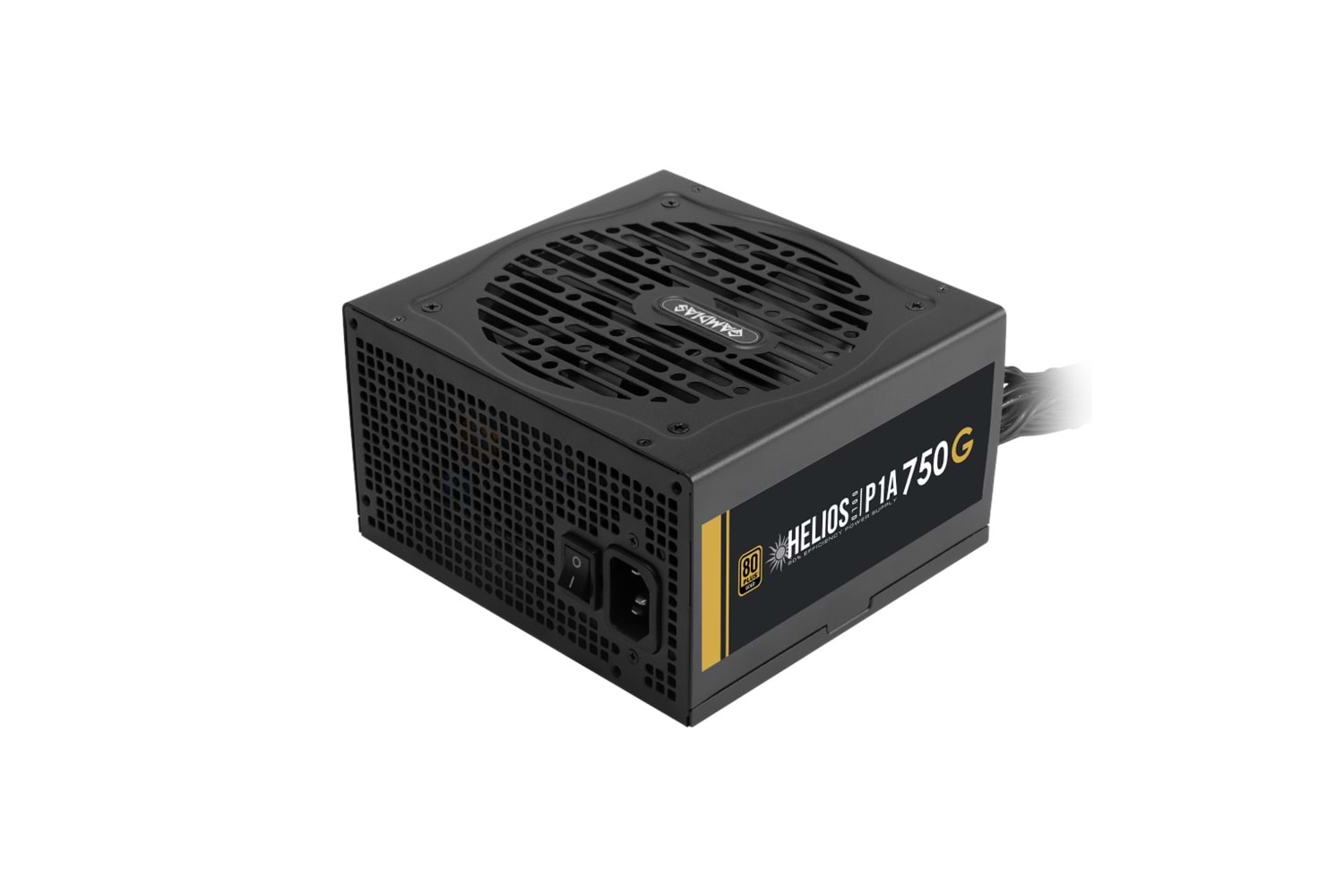 GAMDIAS HELIOS P1A-750G, 750W, 80+ Gold, Aktif PFC, GAMING, ATX, Power Supply (PSU)