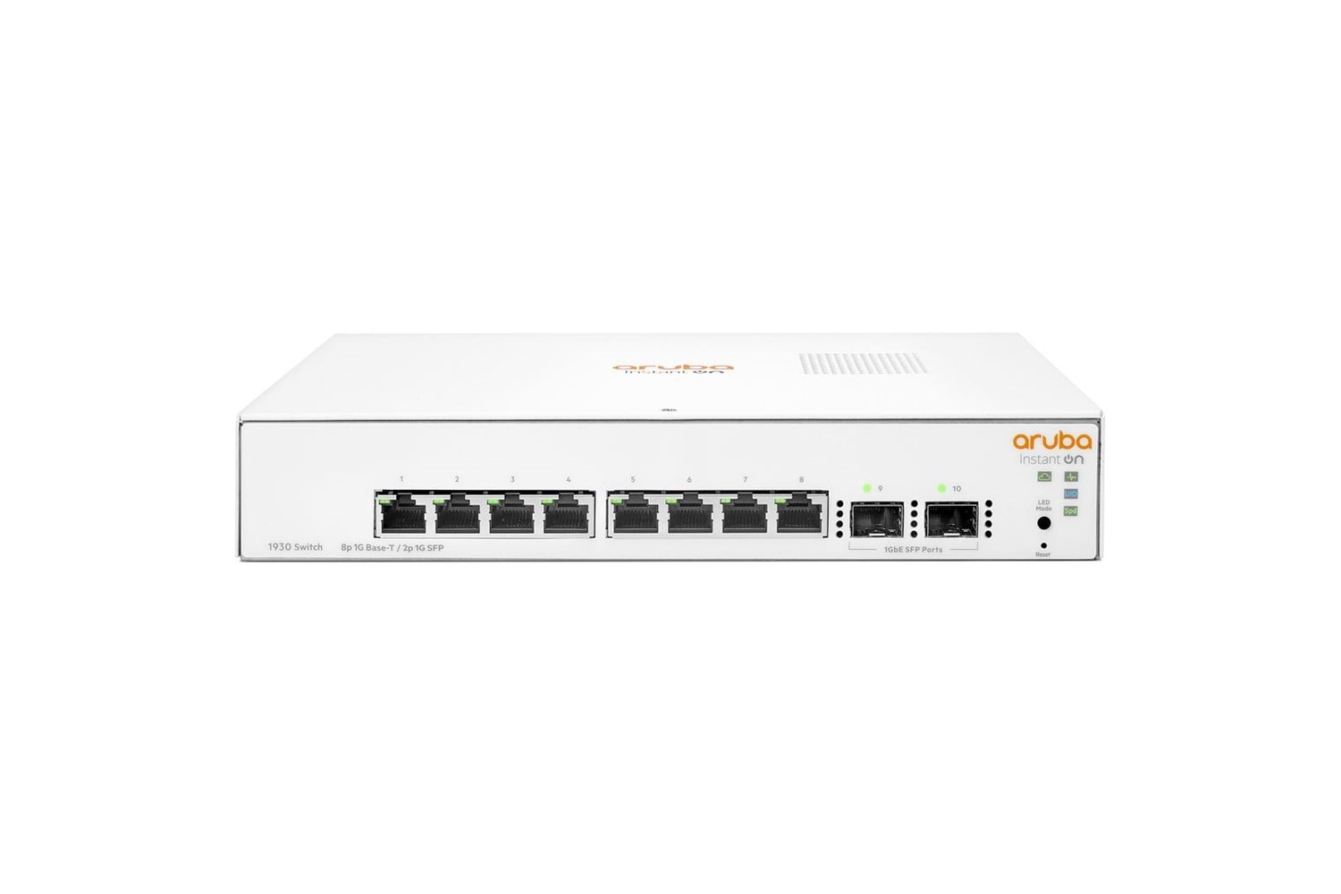 HP Aruba Instant On, JL680A, 1930-8G, 8Port, GigaBit, 2 Port Gigabit SFP, Yönetilebilir, Rack Mount Switch