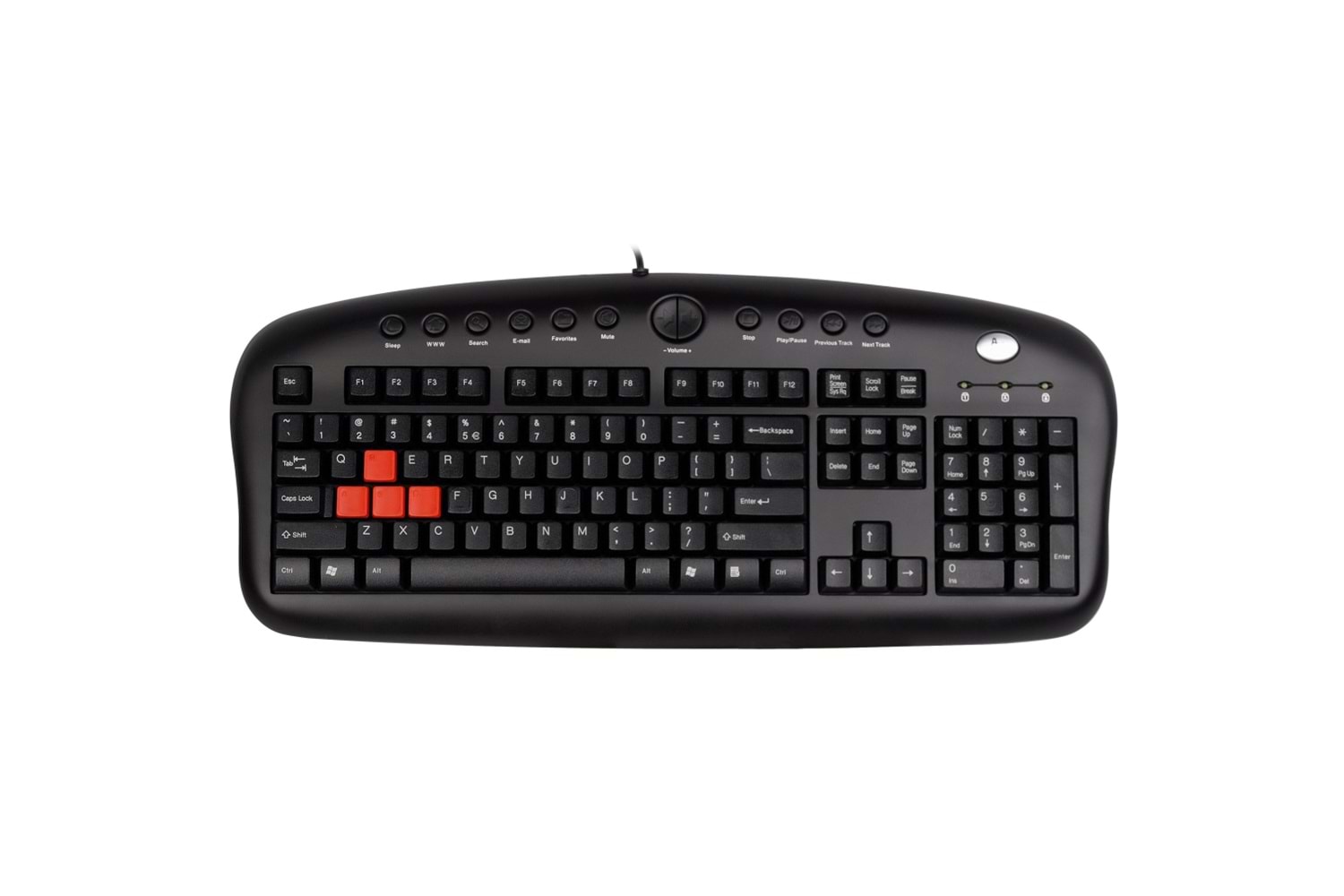 A4 TECH KB-28G, Siyah, USB Kablolu, Türkçe Q, Multimedya KLAVYE