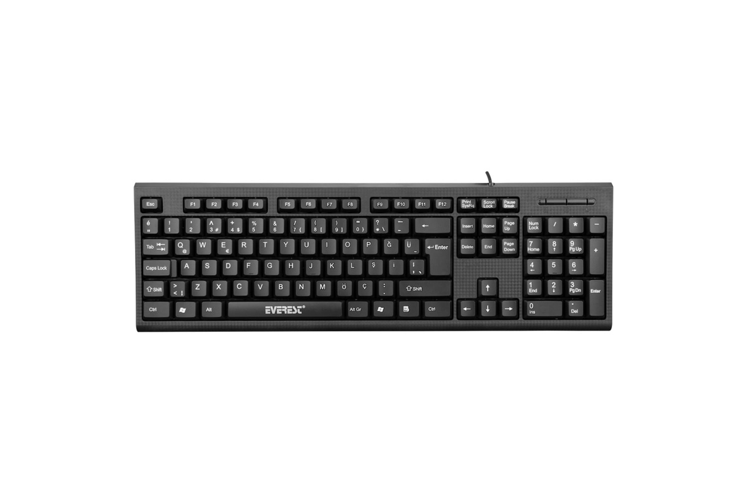 EVEREST KB-871U, USB Kablolu, Türkçe Q, Standart Klavye (Siyah)