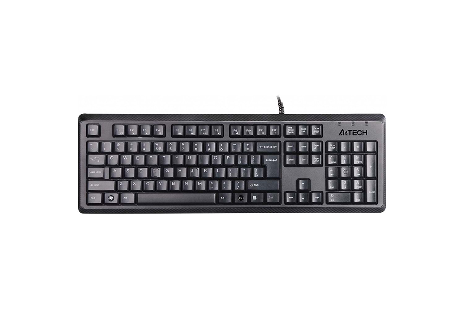 A4 TECH KR-92, Siyah, USB Kablolu, Türkçe Q, Multimedya, Klavye