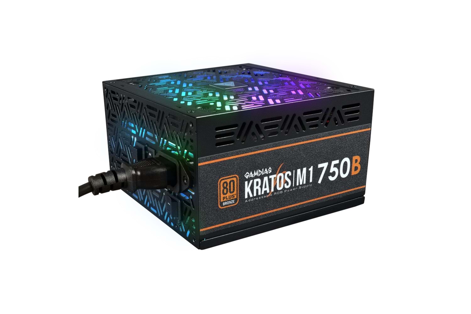 GAMDIAS KRATOS M1-750B, 750W, 80+ Bronze, Aktif PFC, RGB, GAMING, ATX, Power Supply (PSU)