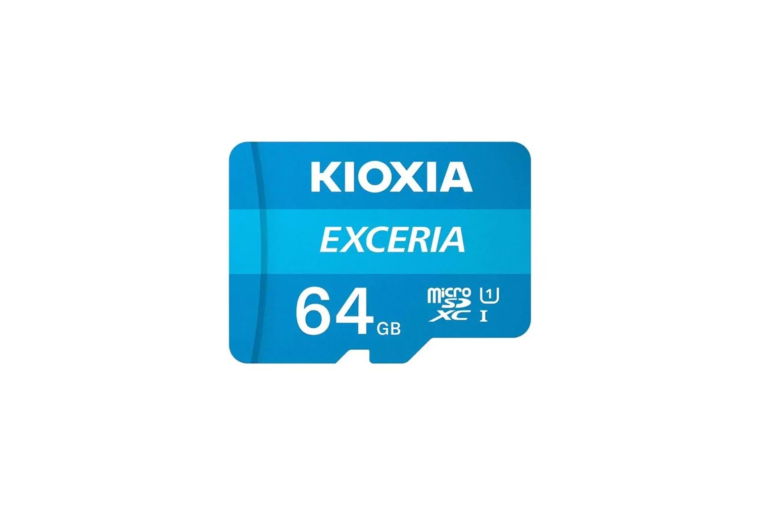 KIOXIA 64GB Exceria, LMEX1L064GG2, UHS-1, CL10, 100Mb/s, MicroSD Kart Bellek (SD Adaptörlü)