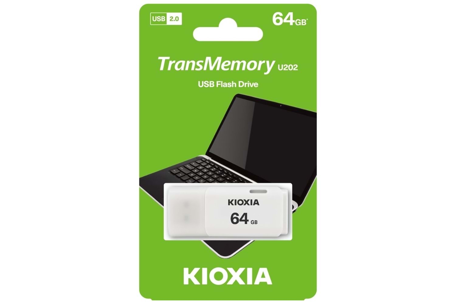 KIOXIA U202 64GB USB 2.0 TransMemory Flash Disk (Beyaz)