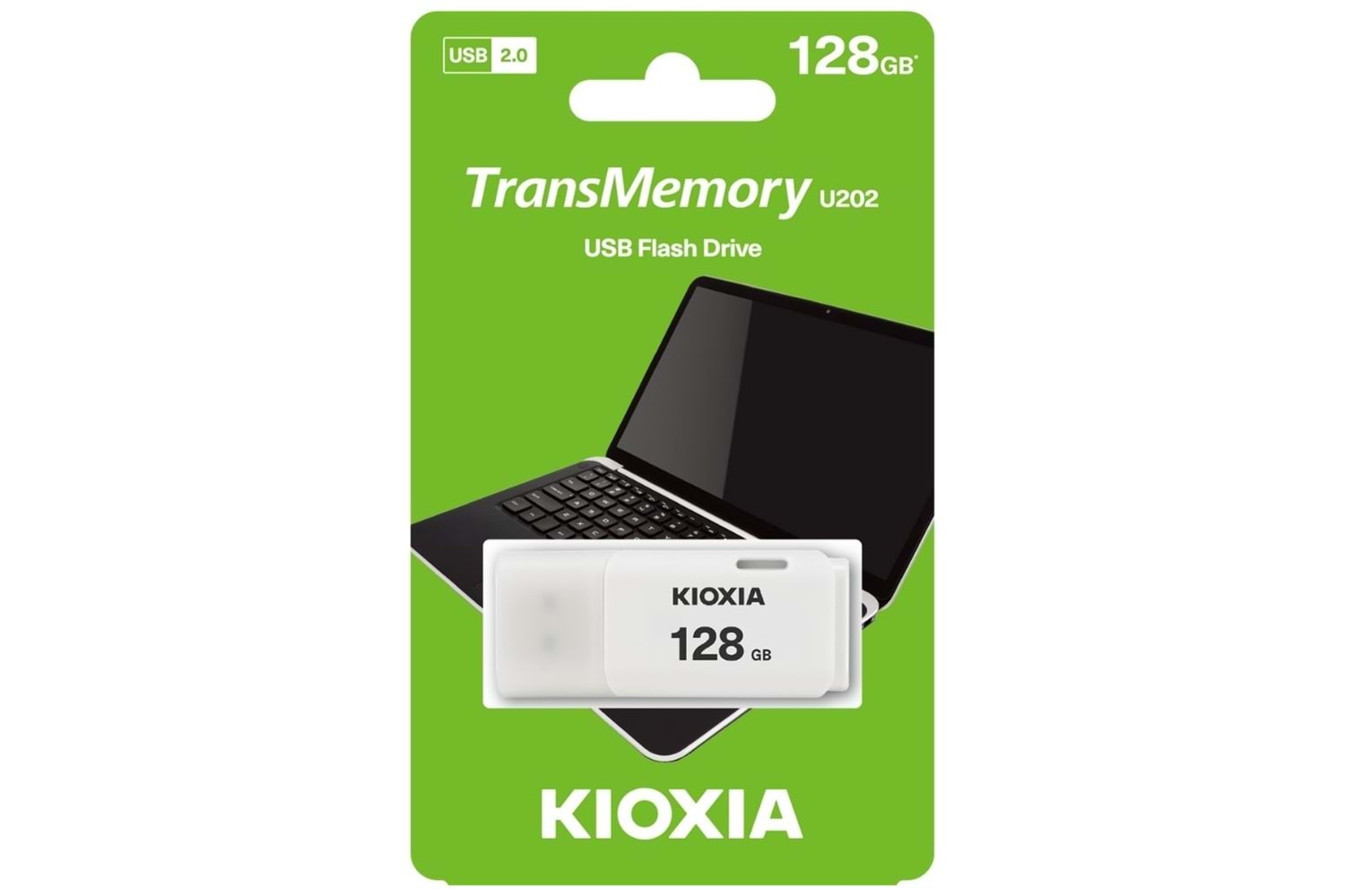 KIOXIA U202 128GB USB 2.0 TransMemory Flash Disk (Beyaz)