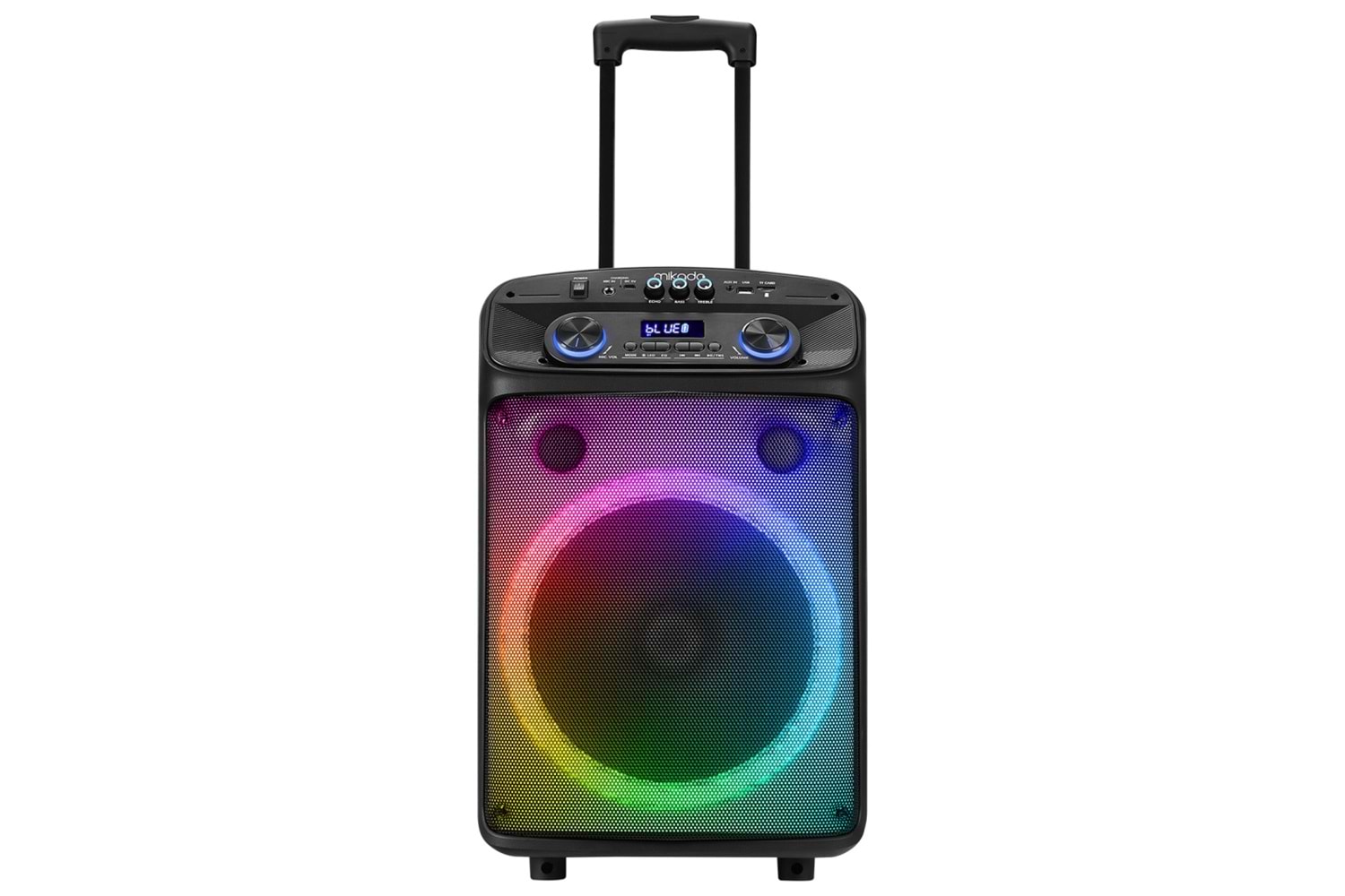 MIKADO MD-BT505, 60W, Taşınabilir, USB/BT/TF/TWS, RGB Aydınlatma, Toplantı, Parti, Açık Hava Speaker. Kablosuz El ve Kafa Mikrofonu Hediyeli