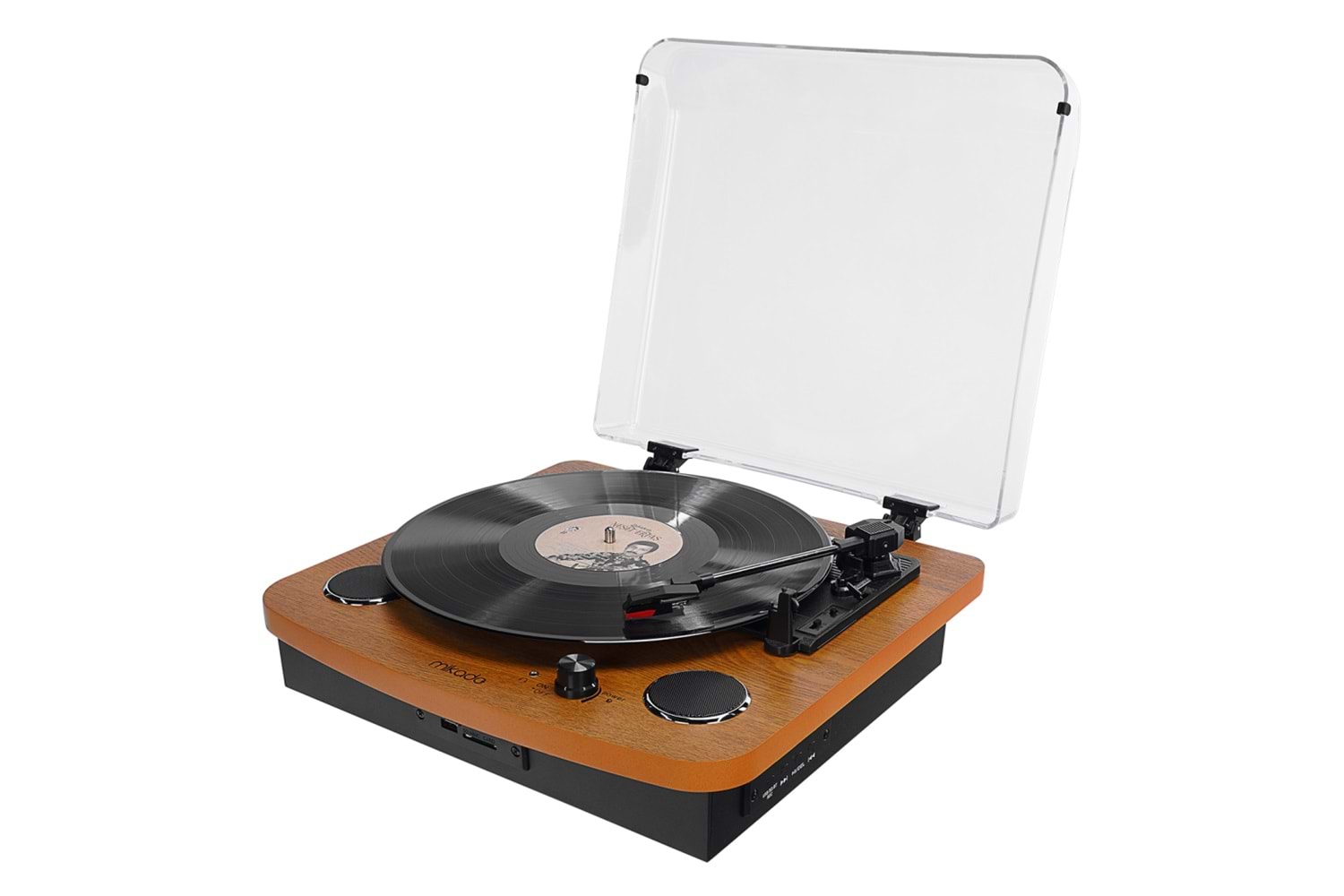 MIKADO MN-P235, Nostalgia, VOYAGER, 6W, Masaüstü, Ahşap, Plak Çalar, Bluetooth, Pikap, Müzik Kutusu