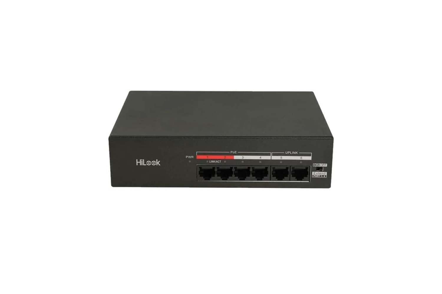 HILOOK NS-0106MP-35(B), 4 Port, Megabit, PoE 35W, 2 Port Megabit Uplink, Yönetilemez, Masaüstü Switch