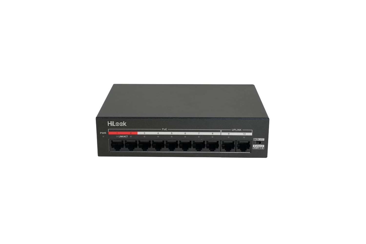 HILOOK NS-0110MP-60, 8 Port, Megabit, PoE 60W, 2 Port Megabit Uplink, Yönetilemez, Masaüstü Switch