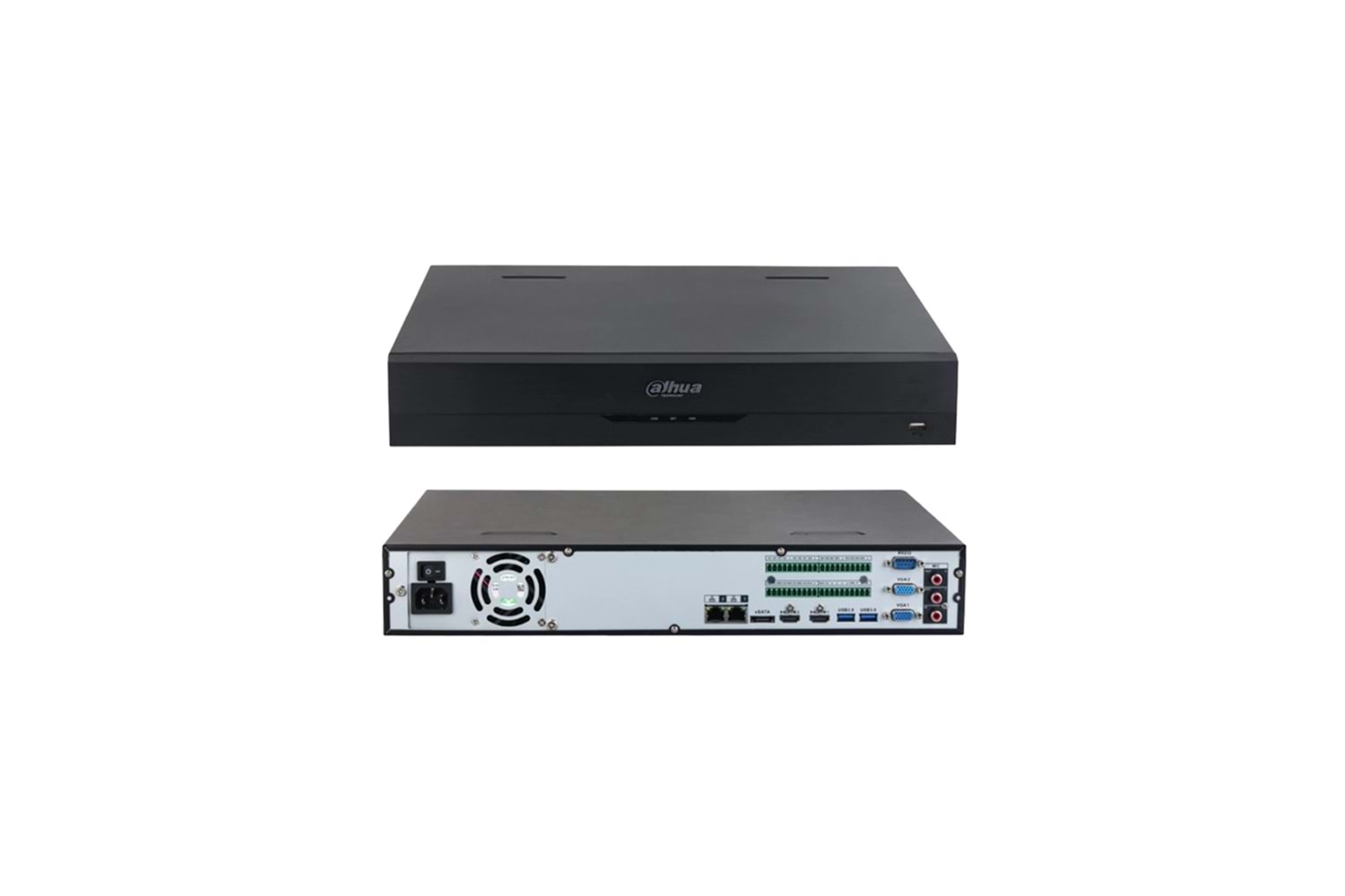 DAHUA NVR5464-EI, 64Kanal, 32Mpix, H265+, 4 HDD Desteği, 1080P Kayıt, 384Mbps Bant Genişliği, 2 Port GigaBit Lan, NVR