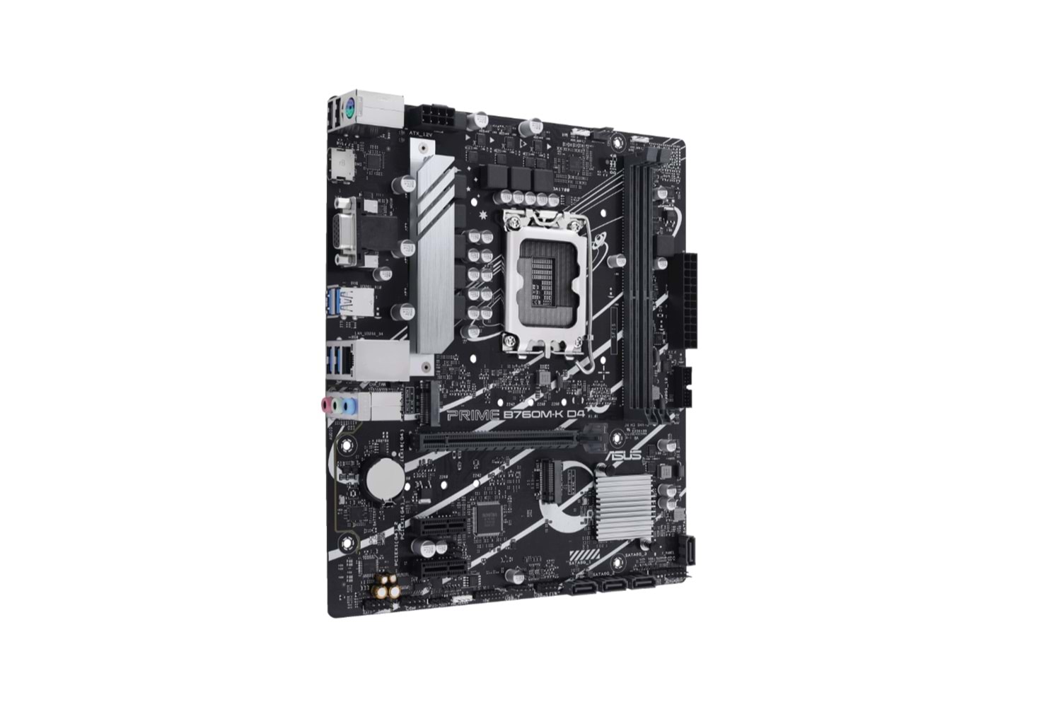 ASUS PRIME B760M-K D4, 2xDDR4, 2x M.2, D-SUB, HDMI, 12-13.14.Nesil, LGA1700 Soket, Anakart