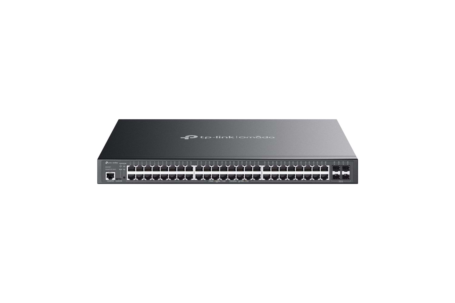 OMADA SG3452P, 52 Port Gigabit, 48 Port Gigabit PoE+, 384W, 4 Port SFP L2+ Yönetilebilir, Rackmount Metal Kasa Switch