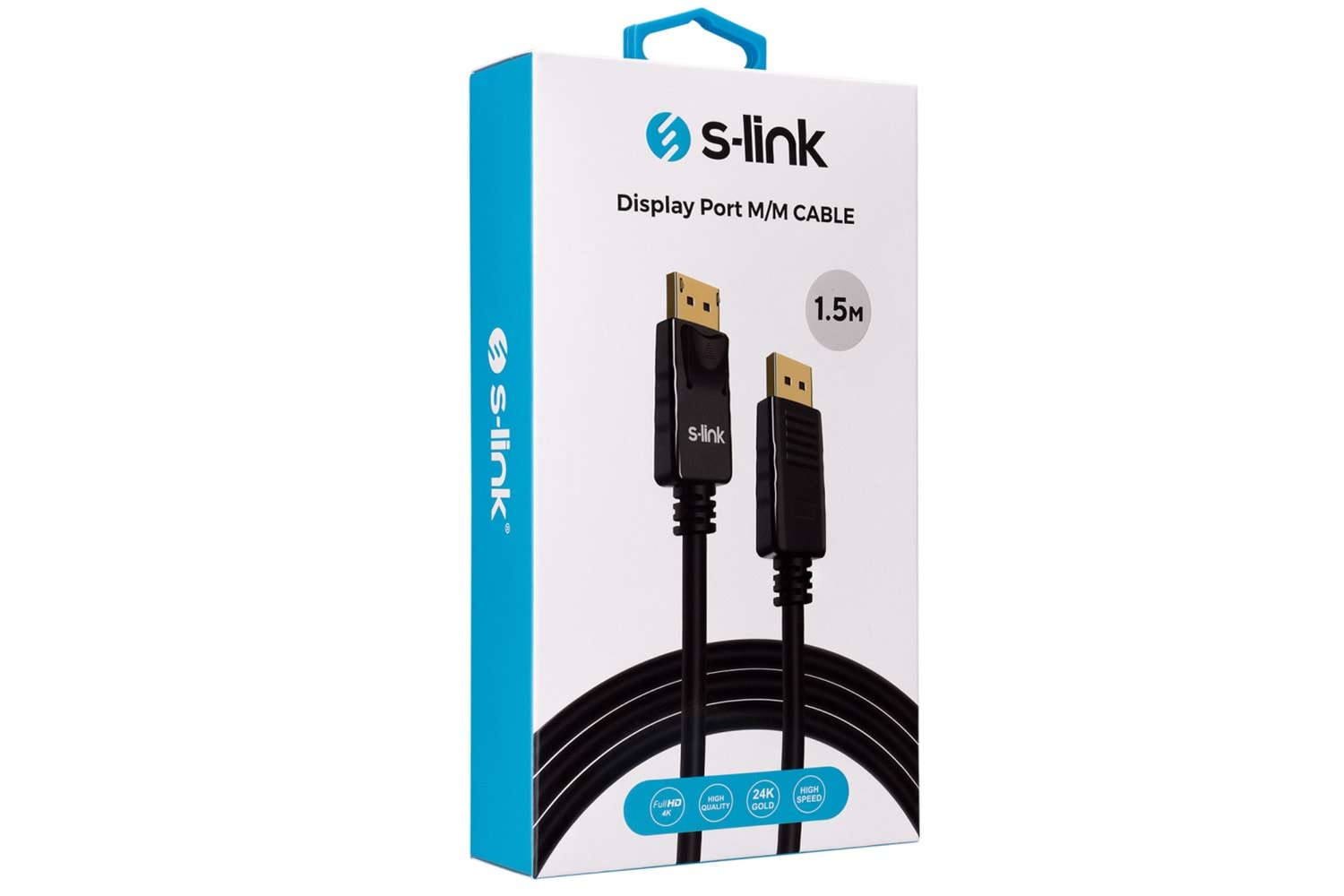S-LINK SLX-460, Display Port (DP) Kablo, İki ucu Erkek, 1.5 Metre