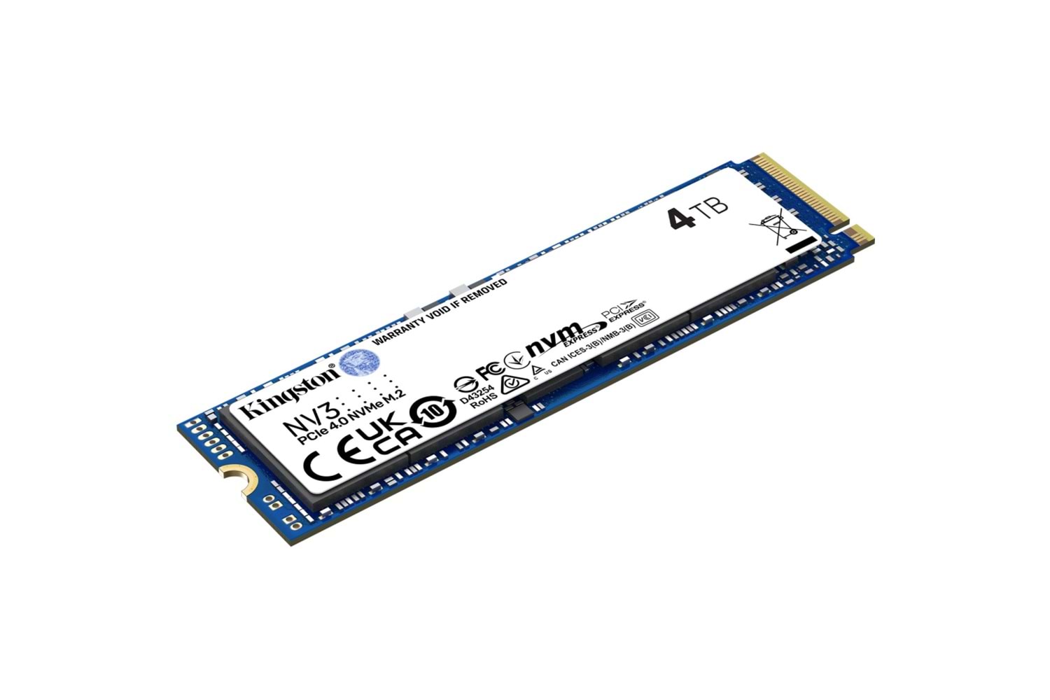 KINGSTON SNV3S/4000G, NV3, 4TB, 6000/5000, Gen4, NVME PCIe M.2 2280, SSD