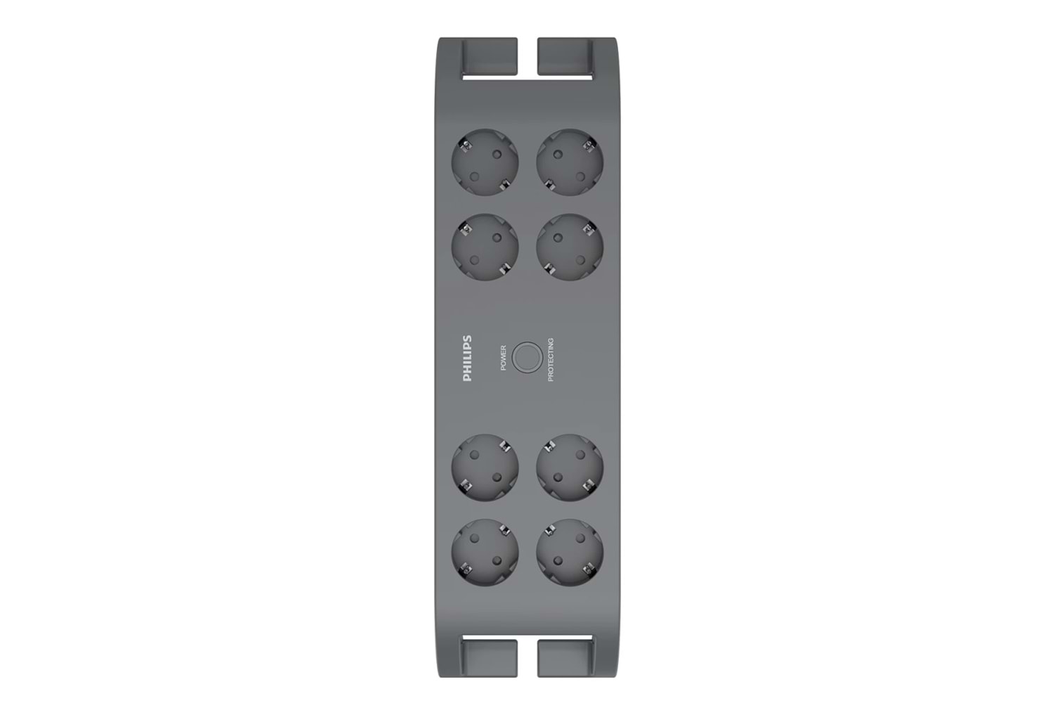 PHILIPS SPN3180A/62, 8 Soket, Akım Korumalı Priz, 2400 Joules, 2Mt Kablo, (Gri)
