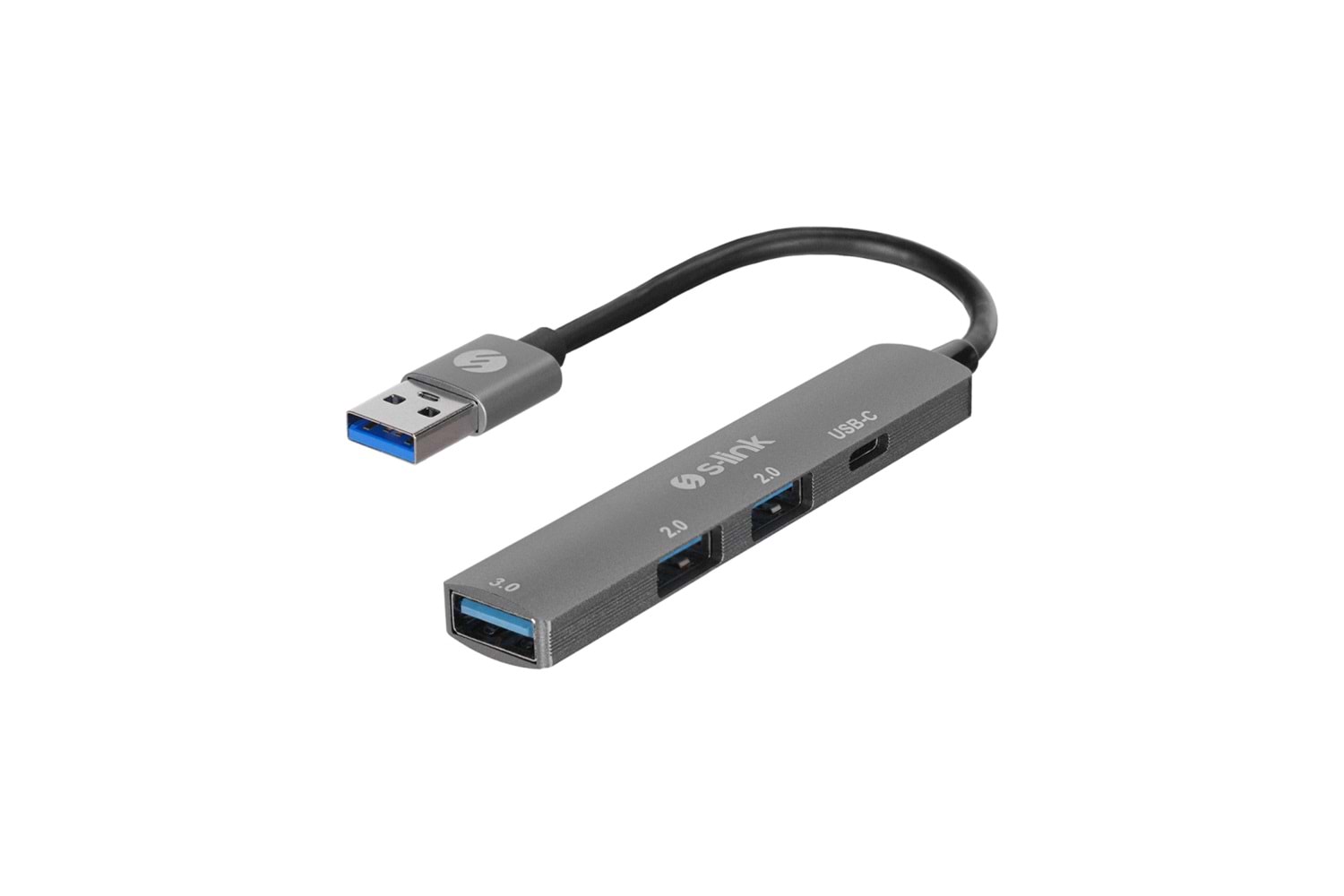 S-LINK SW-U322, USB3.0 to 2xUSB 2.0, 1xUSB3.0, 1xType-C, Metal, USB HUB
