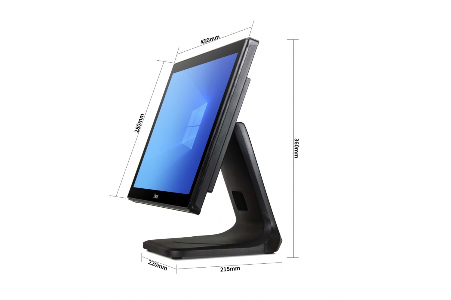 Tiwox TP-4950, Intel i5 5.Nesil, 18.5" Ekran, 8GB Ram, 128GB SSD, Endüstriyel, Dokunmatik Pos PC