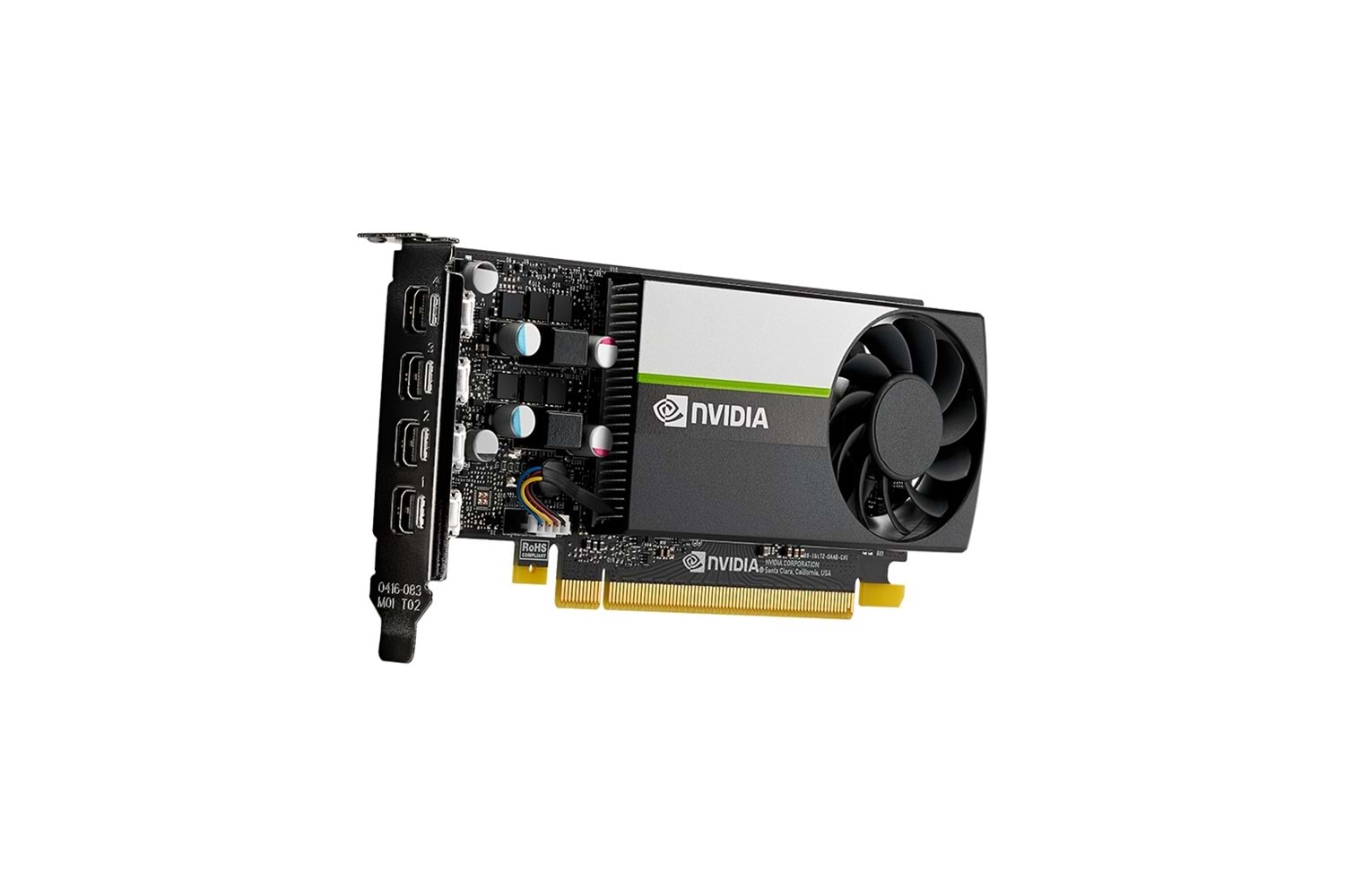PNY QUADRO VCNT1000-8GB-SB, T1000, 8GB, DDR6, 128Bit, Tek Fan, 4xMini DP, Ekran Kartı