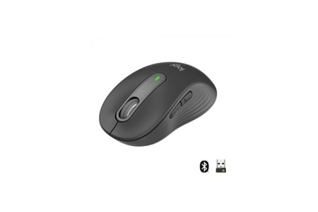 LOGITECH 910-006253, M650 Signature, Siyah, Sağ El, USB Nano 2,4G Kablosuz, 4000dpi, Optik, 5 Tuşlu, 24ay Pil Ömrü, Sessiz Mouse