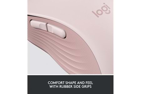 LOGITECH 910-006254, M650 Signature, Rose, Sağ El, USB Nano 2,4G Kablosuz, 4000dpi, Optik, 5 Tuşlu, 24ay Pil Ömrü, Sessiz Mouse