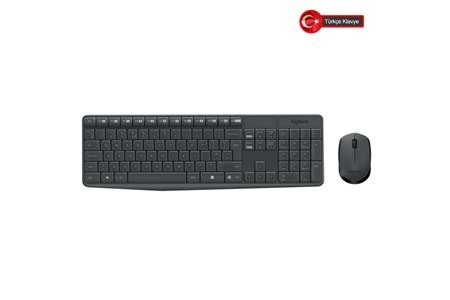 LOGITECH MK235, 920-007925, Kablosuz, Türkçe Q, Klavye Mouse Set