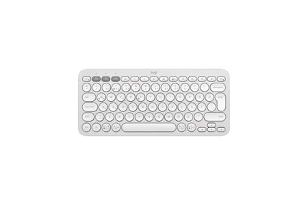 LOGITECH K380S, Pebble Keys 2, Beyaz, 920-011860, Bluetooth, Türkçe, Q, Multimedya, Mini Klavye