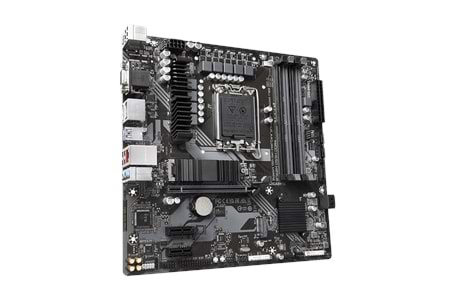 GIGABYTE B760M DS3H DDR4, rev.1.0, 4xDDR4, 2xM.2, 2xDP, HDMI, VGA, 12-13-14.Nesil, LGA1700 Soket, Anakart