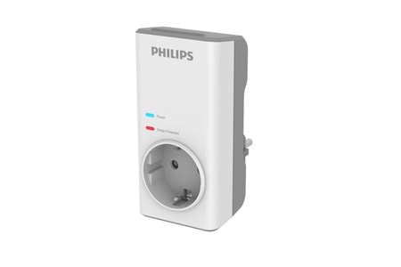 PHILIPS CHP7010W/10, Tekli, Akım Korumalı Priz, 1140 Joules, (Beyaz)