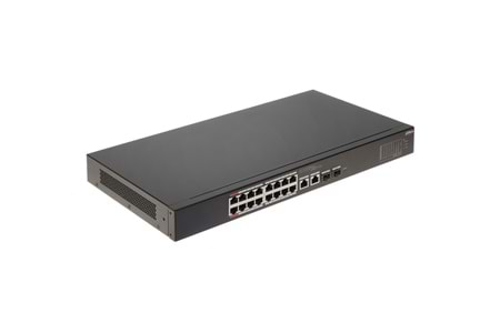 DAHUA CS4218-16ET-240, 16Port, Megabit, PoE 240W, 2 Port SFP Gigabit Combo, Cloud Yönetilebilir, Switch