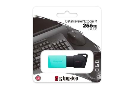 KINGSTON DTXM/256GB USB 3.2 Data Traveler Exodia M Flash Disk (Siyah-Yeşil)