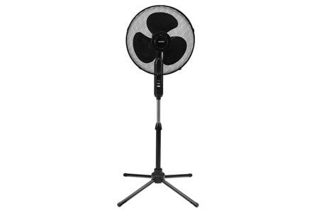 EVEREST FAN10, SİYAH, EcoWind, 3 Kademeli Hız, 40cm 3 Kanat Pervane ve Çerçeve, 45W, Otomatik Salınım, Yükseklik Ayarlı Vantilatör