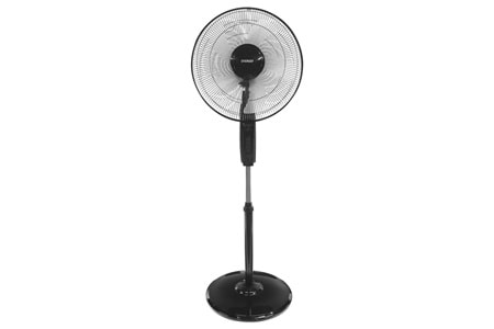 EVEREST FAN11, SİYAH, CoolAir, 3 Kademeli Hız, 40cm 5 Kanat Pervane ve Çerçeve, 45W, Otomatik Salınım, Yükseklik Ayarlı Vantilatör