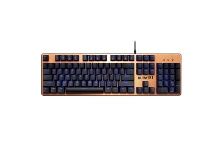 GAMDIAS AURA GK1, USB Kablolu, İngilizce, Çok Renkli Arka Aydınlatma, Red Mekanik Switch, Bronz Edition, Gaming Klavye