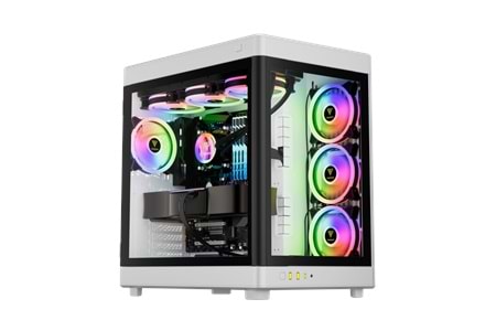 GAMDIAS NESO P1, 850W, 80+Bronze, Tempered Glass, Type-C, ATX, White Edition, Akvaryum Tipi, GAMING KASA