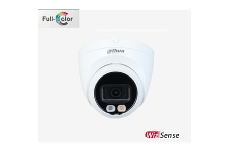 DAHUA IPC-HDW2249T-S-IL 2Mpix, Full Color, 2,8mm Lens,H265+, 30Mt Gece Görüşü, IP67, Dahili Mikrofon, PoE Dome IP Kamera