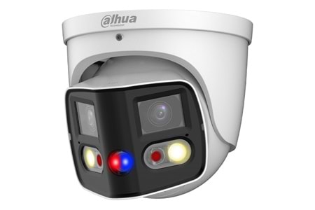 DAHUA IPC-PDW3849-A180-AS-PV 2X4Mpix, 2,8mm Lens,H265+, 25Mt Gece Görüşü, IP67, Dahili Mikrofon, TiOC Duo Süper Geniş Açı Dome Ip Kamera