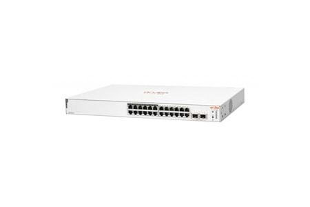 HP Aruba Instant On, JL813A, 1830-24G, 24Port, GigaBit, 12 Port PoE 195W, 2 Port Gigabit SFP, Yönetilebilir, Rack Mount Switch