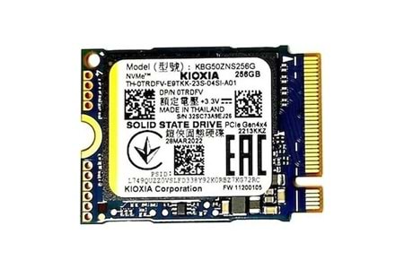 KIOXIA BiCS FLASH, KBG50ZNS256G, 256GB, 3400/1900, Gen4, NVME PCIe M.2 2230, SSD (Bulk-Kutusuz)