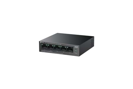 TP-LINK LS105GP, Green Tech, 5 Port, GigaBit, 4 Port PoE 65W, Metal Kasa, Yönetilemez, Masaüstü Switch