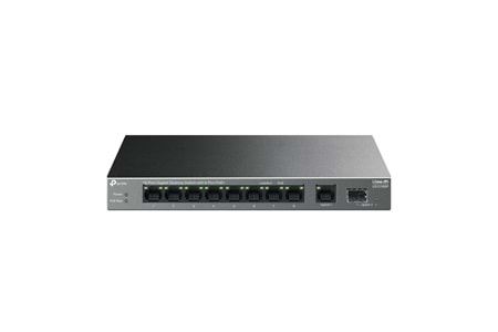 TP-LINK LS1210GP, Green Tech, 8 Port Gigabit, PoE 61W, 1 Port Gigabit Uplink, 1 Port Gigabit SFP, Yönetilemez Masaüstü Switch