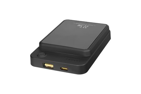 S-LINK M1021, Magsafe, Siyah, 10.000mAh, 1xUSB, 1xType-C, 4 LED Göstergeli, PowerBank