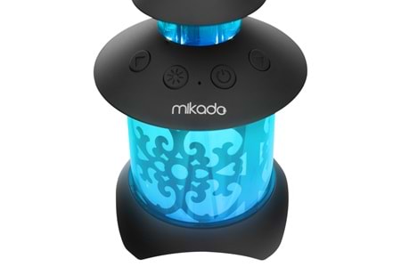 MIKADO MD-20BT, 5W, Masaüstü, Gece Lambası LED Işıklı, 1200mAh, Bluetooth Speaker (Siyah)
